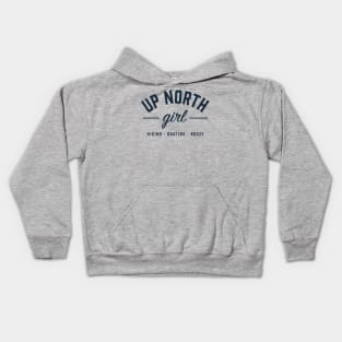 Up North Girl - Hiking, boating and booze Kids Hoodie